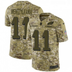 Youth Nike Philadelphia Eagles 11 Carson Wentz Camo Wentzylvania Limited 2018 Salute to Service NFL Jersey