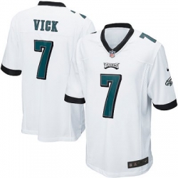 Youth Nike Philadelphia Eagles 7# Michael Vick Game White Jersey