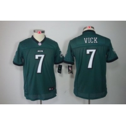 Youth Nike Philadelphia Eagles 7# Michael Vick Green Color[Youth Limited Jerseys]