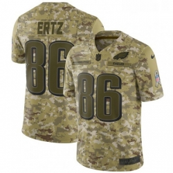 Youth Nike Philadelphia Eagles 86 Zach Ertz Limited Camo 2018 Salute to Service NFL Jersey