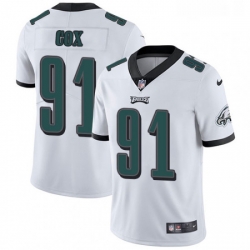 Youth Nike Philadelphia Eagles 91 Fletcher Cox White Vapor Untouchable Limited Player NFL Jersey