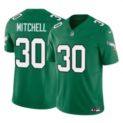 Youth Philadelphia Eagles 30 Quinyon Mitchell Kelly Green 2024 Draft F U S E Vapor UntouchableThrowback Limited Stitched Football Jersey