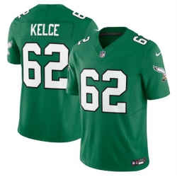 Youth Philadelphia Eagles 62 Jason Kelce Green 2023 F U S E  Stitched Football Jersey