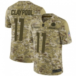 Men Nike Steelers 11 Chase Claypool Camo 2018 Salute To Service Stitched NFL Jersey