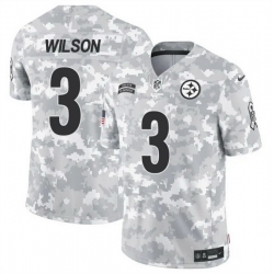 Men Pittsburgh Steelers 3 Russell Wilson 2024 F U S E Arctic Camo Salute To Service Limited Stitched Football Jersey