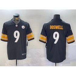 Men Pittsburgh Steelers 9 Chris Boswell Black Vapor Untouchable Stitched Jersey