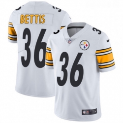 Mens Nike Pittsburgh Steelers 36 Jerome Bettis White Vapor Untouchable Limited Player NFL Jersey