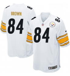 Mens Nike Pittsburgh Steelers 84 Antonio Brown Game White NFL Jersey