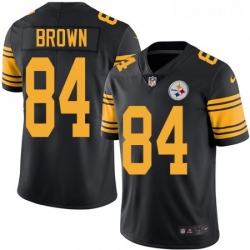 Mens Nike Pittsburgh Steelers 84 Antonio Brown Limited Black Rush Vapor Untouchable NFL Jersey