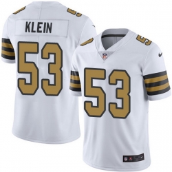 Mens Nike Steelers #53 A.J. Klein White Rush Jersey