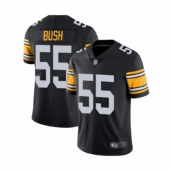 Mens Pittsburgh Steelers 55 Devin Bush Black Alternate Vapor Untouchable Limited Player Football Jersey