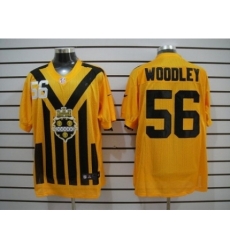 Nike Pittsburgh Steelers 56 Lamarr Woodley Yellow Elite 1933s Throwback NFL Jersey