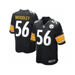 Nike Pittsburgh Steelers 56 Lamarr Woodley black Game NFL Jersey