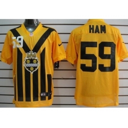 Nike Pittsburgh Steelers 59 Jack Ham Yellow Elite 1933s Throwback NFL Jersey