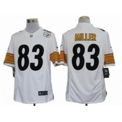 Nike Pittsburgh Steelers 83 Heath Miller White Limited NFL Jersey