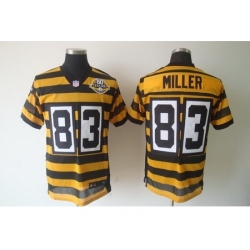 Nike Pittsburgh Steelers 83 Heath Miller Yellow Black Elite 80TH Throwback NFL Jersey