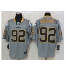 Nike Pittsburgh Steelers 92 James Harrison Grey Elite Lights Out NFL Jersey