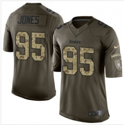 Nike Pittsburgh Steelers #95 Jarvis Jones Green Men 27s Stitched NFL Limited Salute to Service Jersey