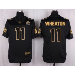 Nike Steelers #11 Markus Wheaton Black Mens Stitched NFL Elite Pro Line Gold Collection Jersey