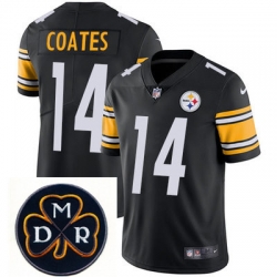 Nike Steelers #14 Sammie Coates Black  Mens NFL Vapor Untouchable Limited Stitched With MDR Dan Rooney Patch Jersey