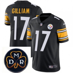 Nike Steelers #17 Joe Gilliam Black  Mens NFL Vapor Untouchable Limited Stitched With MDR Dan Rooney Patch Jersey