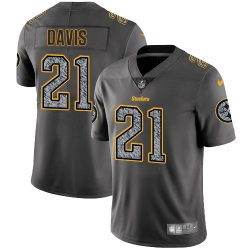 Nike Steelers #21 Sean Davis Gray Static Mens Stitched NFL Vapor Untouchable Limited Jersey