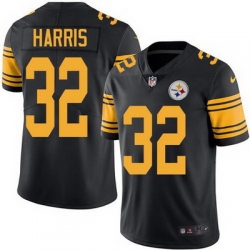 Nike Steelers #32 Franco Harris Black Mens Stitched NFL Limited Rush Jersey