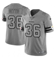 Nike Steelers 36 Jerome Bettis 2019 Gray Gridiron Gray Vapor Untouchable Limited Jersey