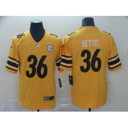 Nike Steelers 36 Jerome Bettis Gold Inverted Legend Limited Jersey