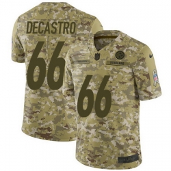 Nike Steelers #66 David DeCastro Camo Mens Stitched NFL Limited 2018 Salute To Service Jersey