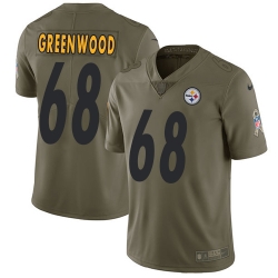 Nike Steelers #68 L C Greenwood Olive Mens Stitched NFL Limited 2017 Salute to Service Jersey