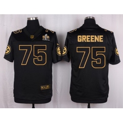 Nike Steelers #75 Joe Greene Black Mens Stitched NFL Elite Pro Line Gold Collection Jersey