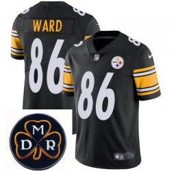 Nike Steelers #86 Hines Ward Black  Mens NFL Vapor Untouchable Limited Stitched With MDR Dan Rooney Patch Jersey