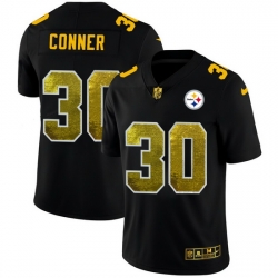 Pittsburgh Steelers 30 James Conner Men Black Nike Golden Sequin Vapor Limited NFL Jersey