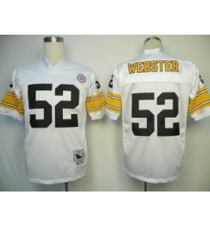 Pittsburgh Steelers 52 Mike Webster throwback White Jerseys