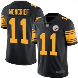 Steelers 11 Donte Moncrief Black Men Stitched Football Limited Rush Jersey