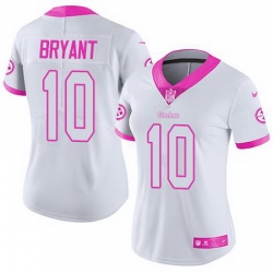 Nike Steelers #10 Martavis Bryant White Pink Womens Stitched NFL Limited Rush Fashion Jersey