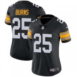 Nike Steelers #25 Artie Burns Black Alternate Womens Stitched NFL Vapor Untouchable Limited Jersey