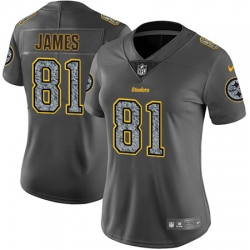 Nike Steelers #81 Jesse James Gray Static Womens NFL Vapor Untouchable Game Jersey