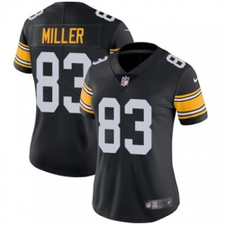 Nike Steelers #83 Heath Miller Black Alternate Womens Stitched NFL Vapor Untouchable Limited Jersey