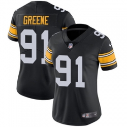 Nike Steelers #91 Kevin Greene Black Alternate Womens Stitched NFL Vapor Untouchable Limited Jersey