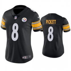 Women Pittsburgh Steelers 8 Kenny Pickett Black Vapor Untouchable Limited Stitched Jersey 28Run Small 2
