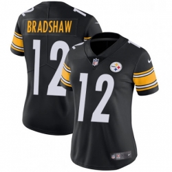 Womens Nike Pittsburgh Steelers 12 Terry Bradshaw Black Team Color Vapor Untouchable Limited Player NFL Jersey