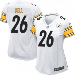 Womens Nike Pittsburgh Steelers 26 LeVeon Bell Game White NFL Jersey