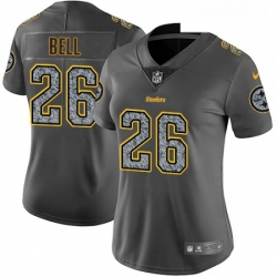 Womens Nike Pittsburgh Steelers 26 LeVeon Bell Gray Static Vapor Untouchable Limited NFL Jersey