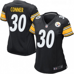 Womens Nike Pittsburgh Steelers 30 James Conner Game Black Team Color NFL Jersey