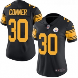 Womens Nike Pittsburgh Steelers 30 James Conner Limited Black Rush Vapor Untouchable NFL Jersey