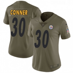 Womens Nike Pittsburgh Steelers 30 James Conner Limited Olive 2017 Salute to Service NFL Jersey