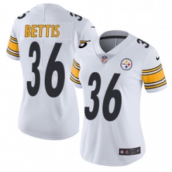 Womens Nike Pittsburgh Steelers 36 Jerome Bettis White Vapor Untouchable Limited Player NFL Jersey