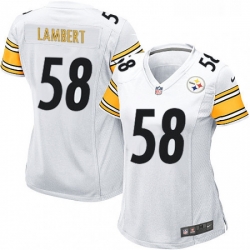 Womens Nike Pittsburgh Steelers 58 Jack Lambert Game White NFL Jersey